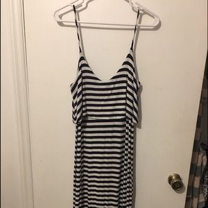 Blue striped dress
